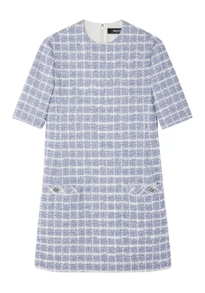 Versace tweed A-line mini dress - Blue