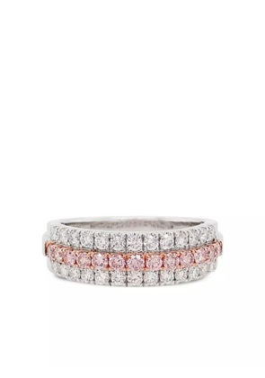 HYT Jewelry 18K rose gold and platinum pink diamond ring - Silver