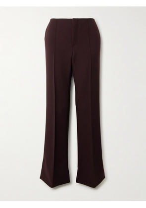 Chloé - Pleated Wool Straight-leg Pants - Brown - FR 34,FR 36,FR 38,FR 40,FR 42,FR 44,FR 46
