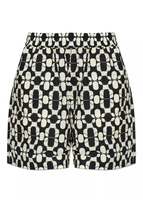 Moncler geometric-pattern shorts - White