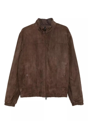 Moncler suede jacket - Brown
