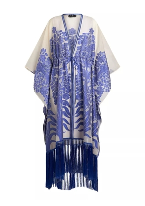 ETRO patterned-jacquard kaftan dress - White