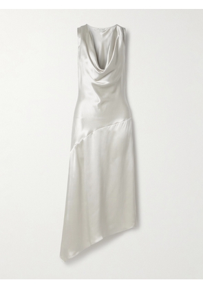 Magda Butrym - Asymmetric Draped Silk-charmeuse Midi Dress - Ivory - FR 34,FR 36,FR 38,FR 40