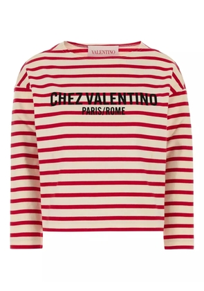 Valentino Garavani striped jersey T-shirt - Red