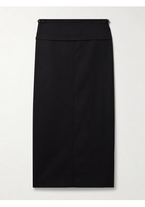 Proenza Schouler - Adriana Paneled Wool-blend Twill Maxi Skirt - Black - US0,US2,US4,US6,US8