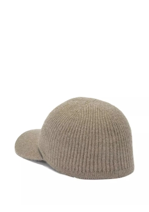 Brunello Cucinelli ribbed baseball cap - Neutrals