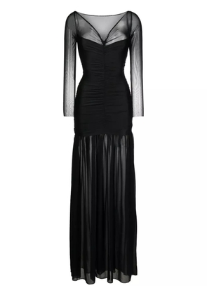 Atu Body Couture ruched tulle gown - Black