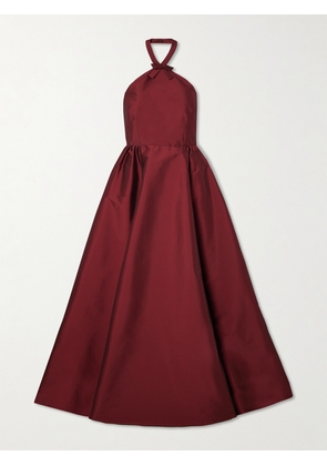 BERNADETTE - Jones Taffeta Halterneck Gown - Burgundy - FR 34,FR 36,FR 38,FR 40,FR 42,FR 44