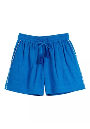Chinti & Parker drawstring embroidered shorts - Blue
