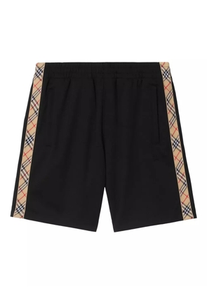Burberry check-trim shorts - Black