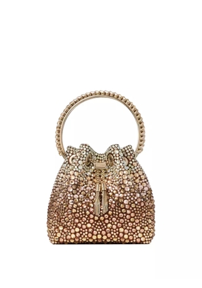 Jimmy Choo Bon Bon crystal-embellished mini bag - Gold
