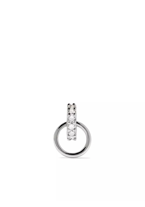 Maria Black 14kt white gold Lila diamond hoop stud - Silver