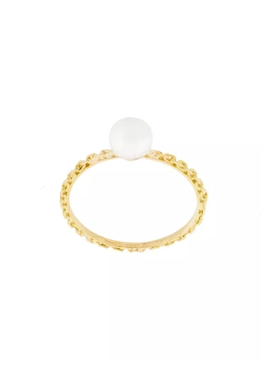 Wouters & Hendrix Gold 18kt yellow gold pearl and chain ring