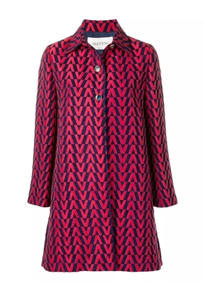 Valentino Garavani brocade single-breasted coat - Red