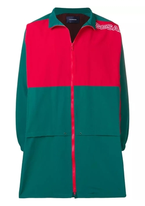 JohnUNDERCOVER colourblock mid-length sports jacket - Green