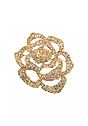 Susan Caplan Vintage 1990's Elizabeth Taylor flower brooch - Gold