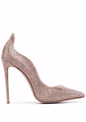 Le Silla 120mm Ivy crystal-embellished leather pumps - Pink