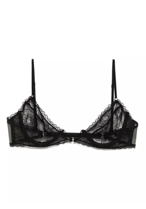Kiki de Montparnasse Dahlia lace demi bra - Black