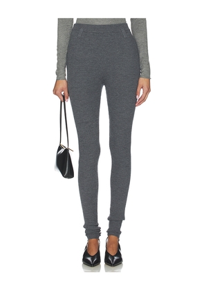 HERSKIND Carlos Knit Leggings in Grey. Size L. Also in M, S.