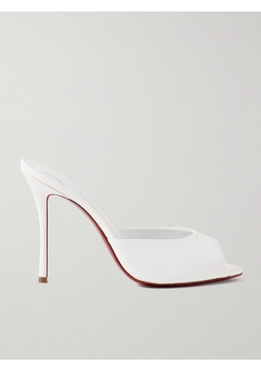 Christian Louboutin - Me Dolly 100 Patent-leather Mules - White - IT34,IT35,IT35.5,IT36,IT36.5,IT37,IT37.5,IT38,IT38.5,IT39,IT39.5,IT40,IT40.5,IT41,IT41.5,IT42