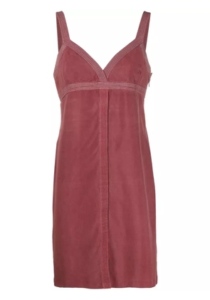 Valentino Garavani Pre-Owned 1980s contrast-stitching shift dress - Red