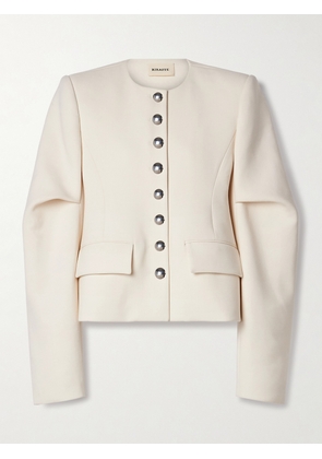 KHAITE - Darlman Draped Twill Blazer - Cream - US0,US2,US4,US6,US8,US10