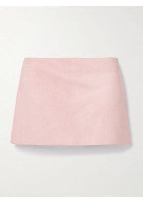 KHAITE - Jett Suede Mini Skirt - Pink - US2,US4,US6,US8,US10,US12
