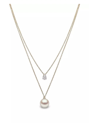 Yoko London 18kt yellow gold Starlight pearl and diamond necklace