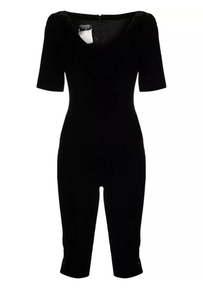 CHANEL Pre-Owned 1994 velvet knee-length playsuit - Black