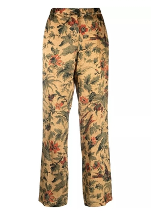 F.R.S For Restless Sleepers floral-print straight-leg trousers - Yellow