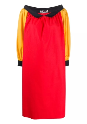 Saint Laurent Pre-Owned 2000s boat neck shift dress - Red