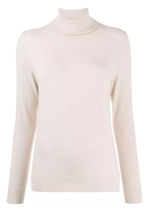 N.Peal fine knit polo neck jumper - Neutrals