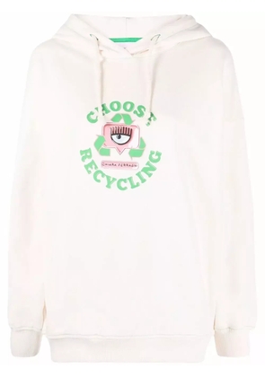 Chiara Ferragni eye-motif hoodie - Neutrals