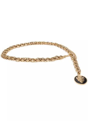 Gucci Pre-Owned 1990s logo charm chain belt - Gold
