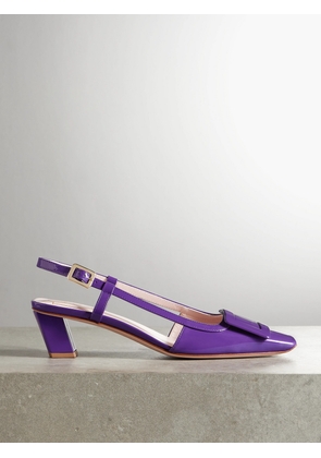 Roger Vivier - Belle Vivier 45 Patent-leather Slingback Pumps - Purple - IT36,IT36.5,IT37,IT37.5,IT38,IT38.5,IT39,IT39.5,IT40,IT41,IT41.5,IT42