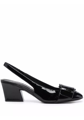 Ferragamo 55mm Briget patent-leather slingback pumps - Black