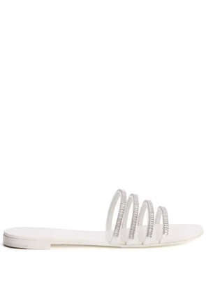 Giuseppe Zanotti Iride crystal-embellished sandals - White