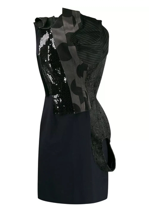 Comme Des Garçons Pre-Owned 2009 deconstructed patchwork dress - Blue