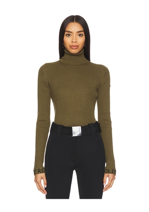 Goldbergh Mira Long Sleeve Knit Sweater in Olive. Size S. Also in XL, XS.
