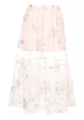 Macgraw sequin-embellished sheer tulle skirt - Pink