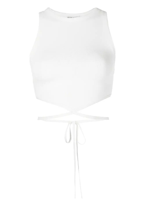 alice + olivia Latia sleeveless crop tank top - White