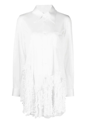 Comme Des Garçons ruffle-appliqué shirt - White