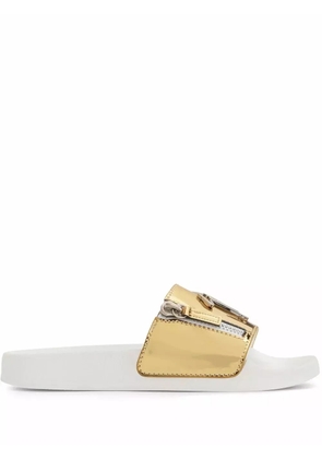Giuseppe Zanotti Brett Zip slides - Gold