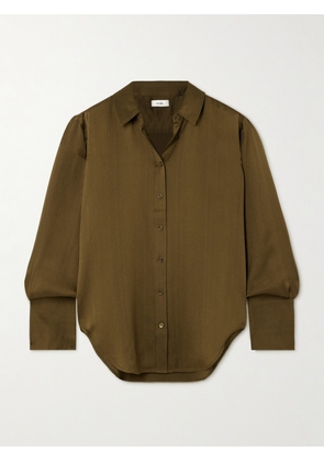 FRAME - The Standard Silk Shirt - Green - xx small,x small,small,medium,large,x large