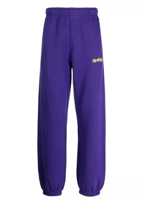 Off-White logo-print track pants - Purple