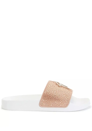 Giuseppe Zanotti Brett embellished slides - Pink