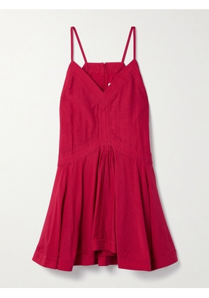 Marant Étoile - Danielle Gathered Organic Cotton-blend Voile Mini Dress - FR 34,FR 36,FR 38,FR 40,FR 42,FR 44