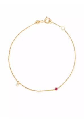 We by WHITEbIRD 18kt yellow gold Clarisse diamond and ruby bracelet