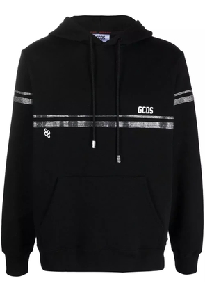 GCDS crystal-embellished hoodie - Black