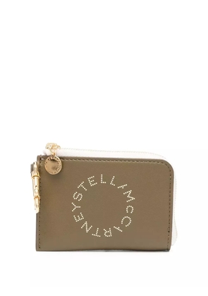 Stella McCartney logo-print zip-fastening wallet - Green
